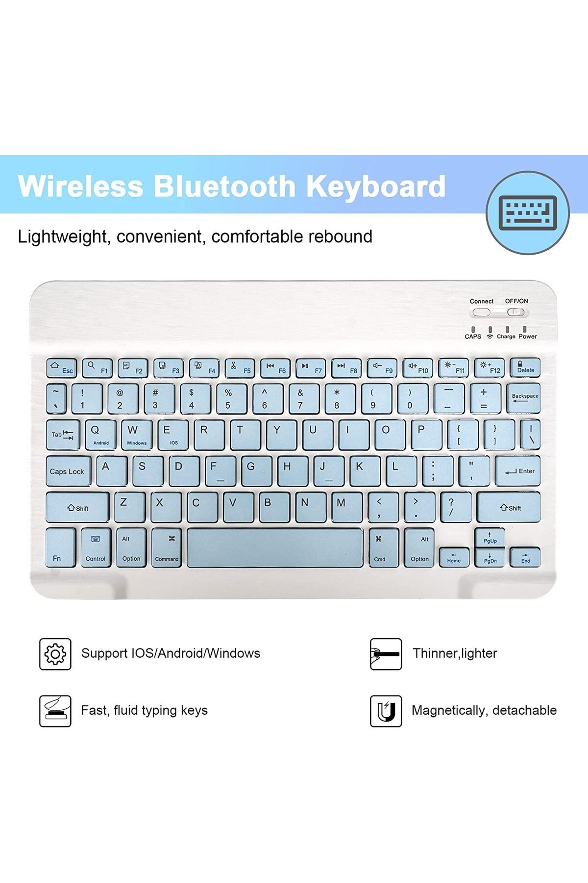 SIGLOO-Wireless Bluetooth keyboard and mouse case for Huawei MatePad 11 2023 11 inches pink 6