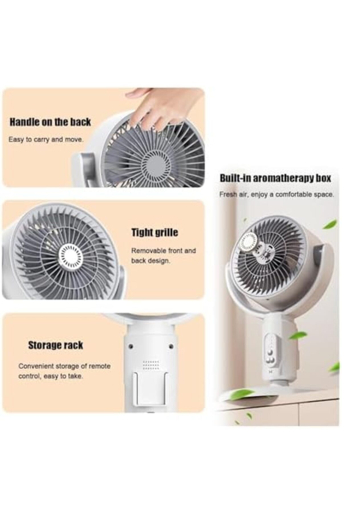 Hope-Silent Tower Fan With Remote Control Powerful Fan 360 Circulation Quiet And Powerful Floor F 4