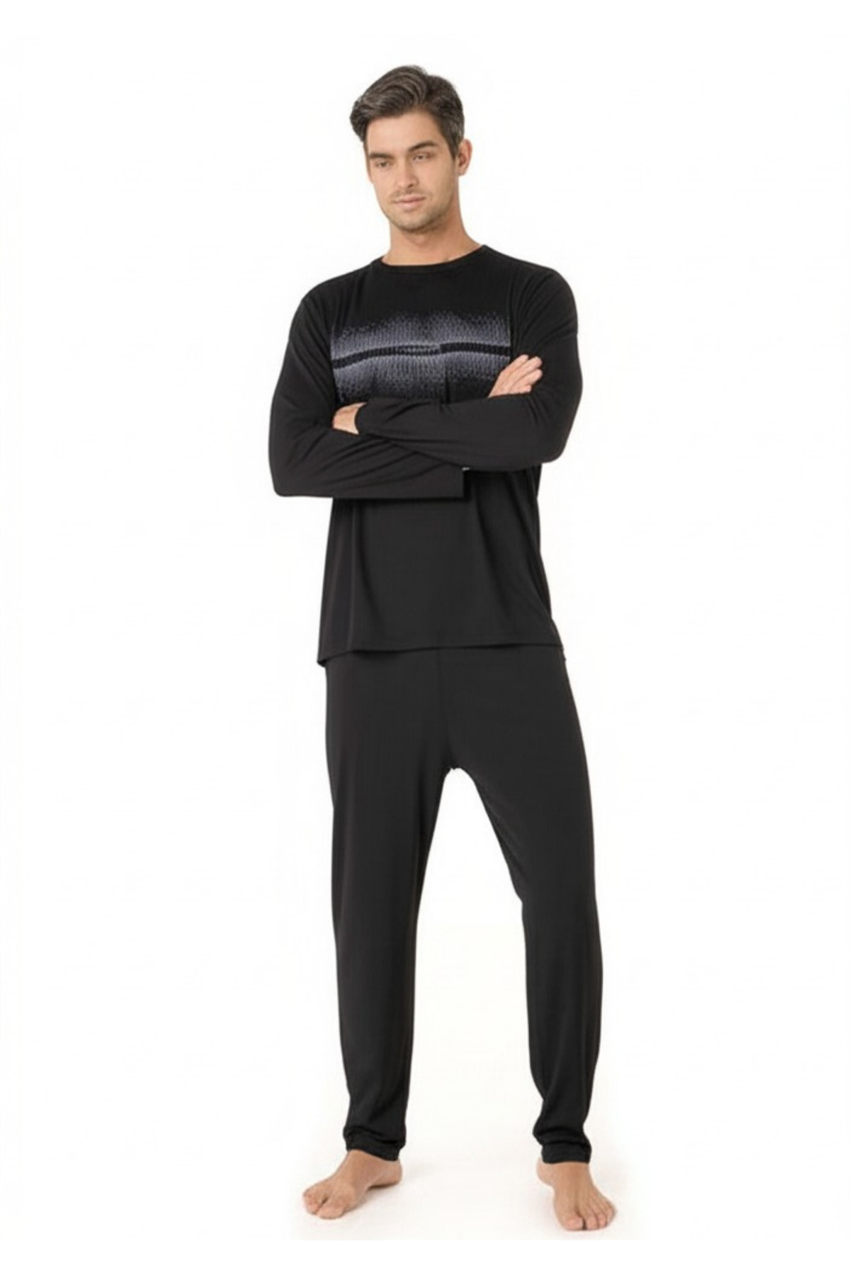 ست پیژامه مردانه طرح دار فاق نرمال آستین بلند | پیر کاردین Pierre Cardin CH.PC.6.102.C0 - تصویر 7
