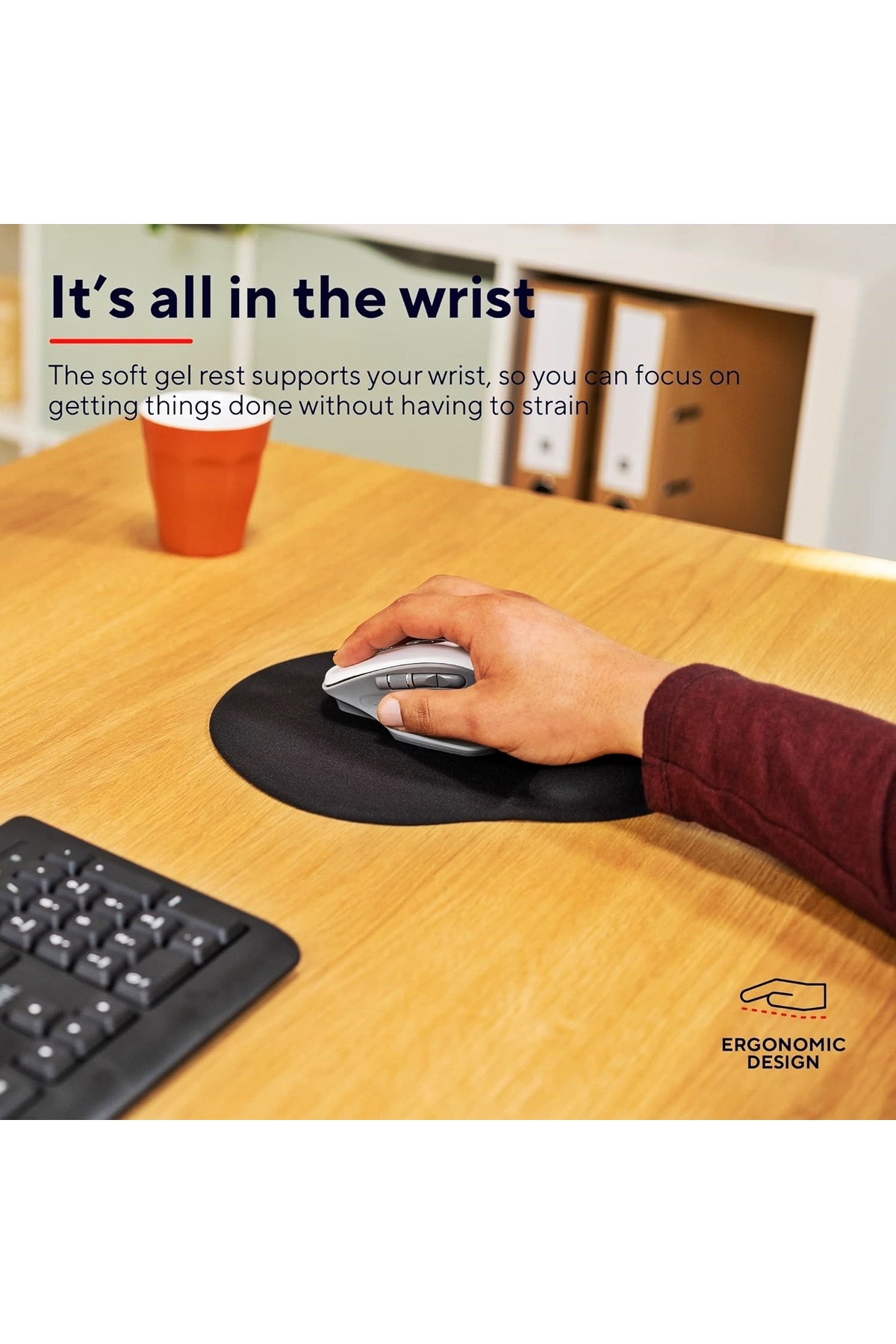 Boldy-Mousepad with Wrist Support - Anti-Slip Mouse Pad - Mouse Pad - Oval Mouse Pad - Mouse Pad -Mouseped 2