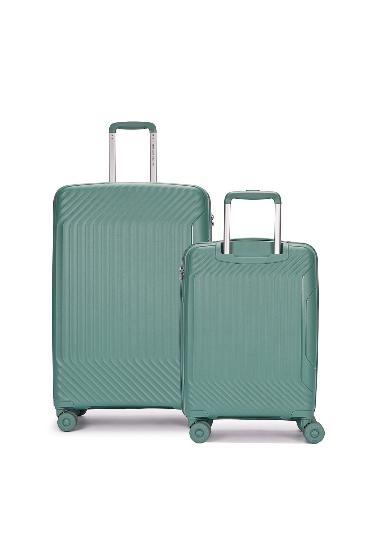 یونایتد کالرز آو بنتون چمدان دو تکه بنتون سایز بزرگ و کوچک، 100% پلی‌پروپیلن، سبز، کد 14Bnt8001