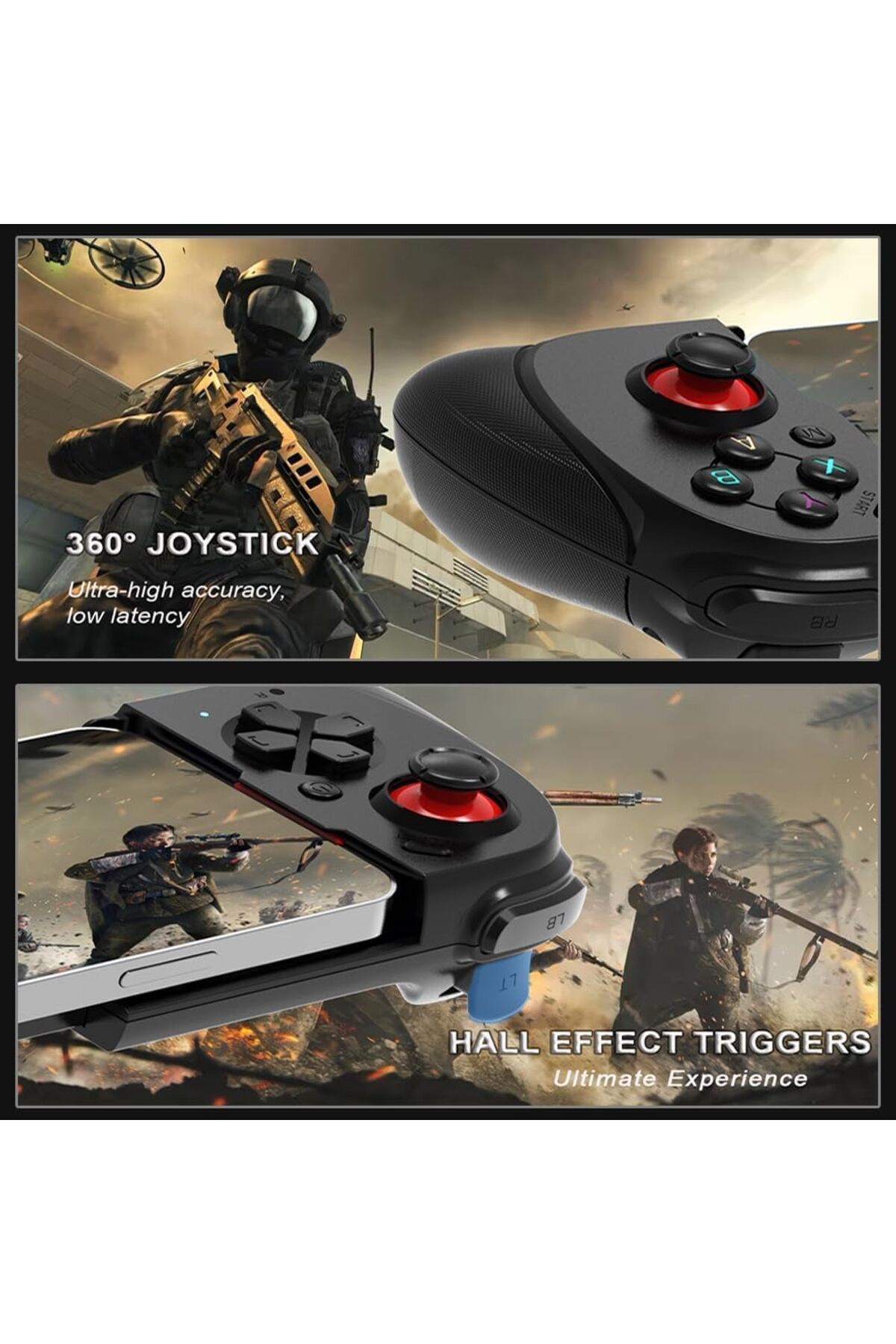 erorex-وحدة تحكم ألعاب لاسلكية وحدة تحكم الهاتف Ios/Android/Pc Mobile Gamepad Joystick الهاتف اللوحي Hall 4