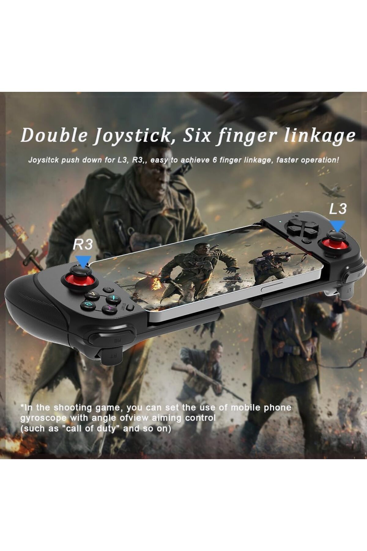 erorex-وحدة تحكم ألعاب لاسلكية وحدة تحكم الهاتف Ios/Android/Pc Mobile Gamepad Joystick الهاتف اللوحي Hall 3