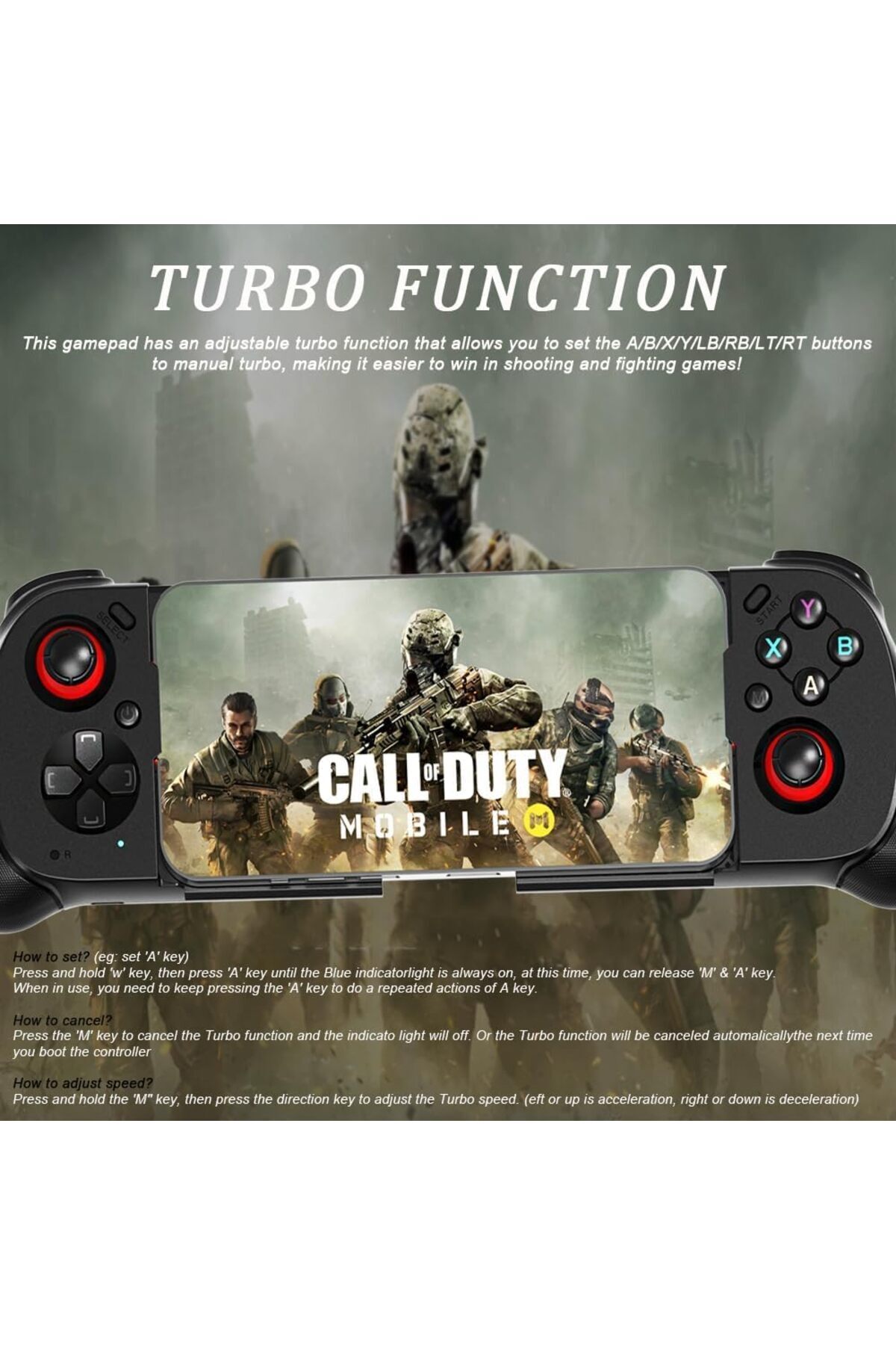 erorex-وحدة تحكم ألعاب لاسلكية وحدة تحكم الهاتف Ios/Android/Pc Mobile Gamepad Joystick الهاتف اللوحي Hall 5