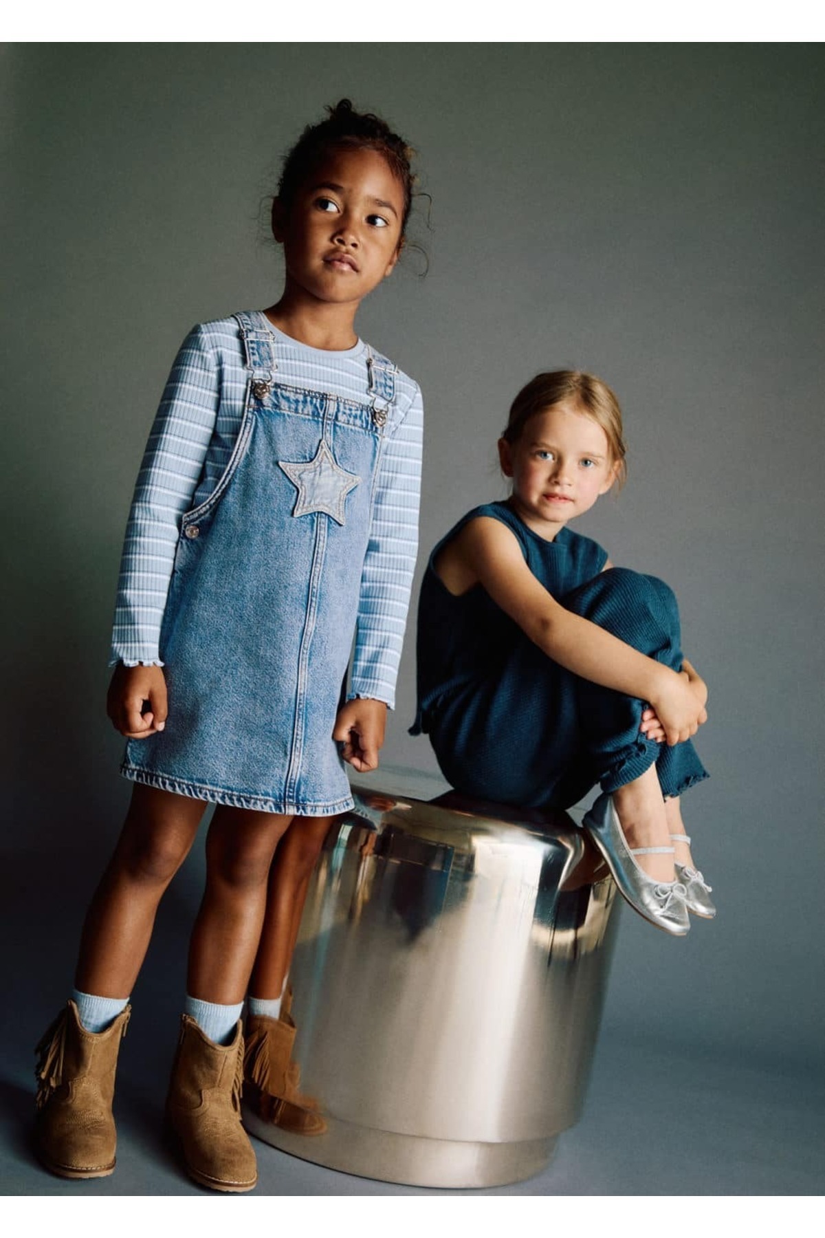 لباس جلیقه جین طرح ستاره  لباس جلیقه جین طرح ستاره