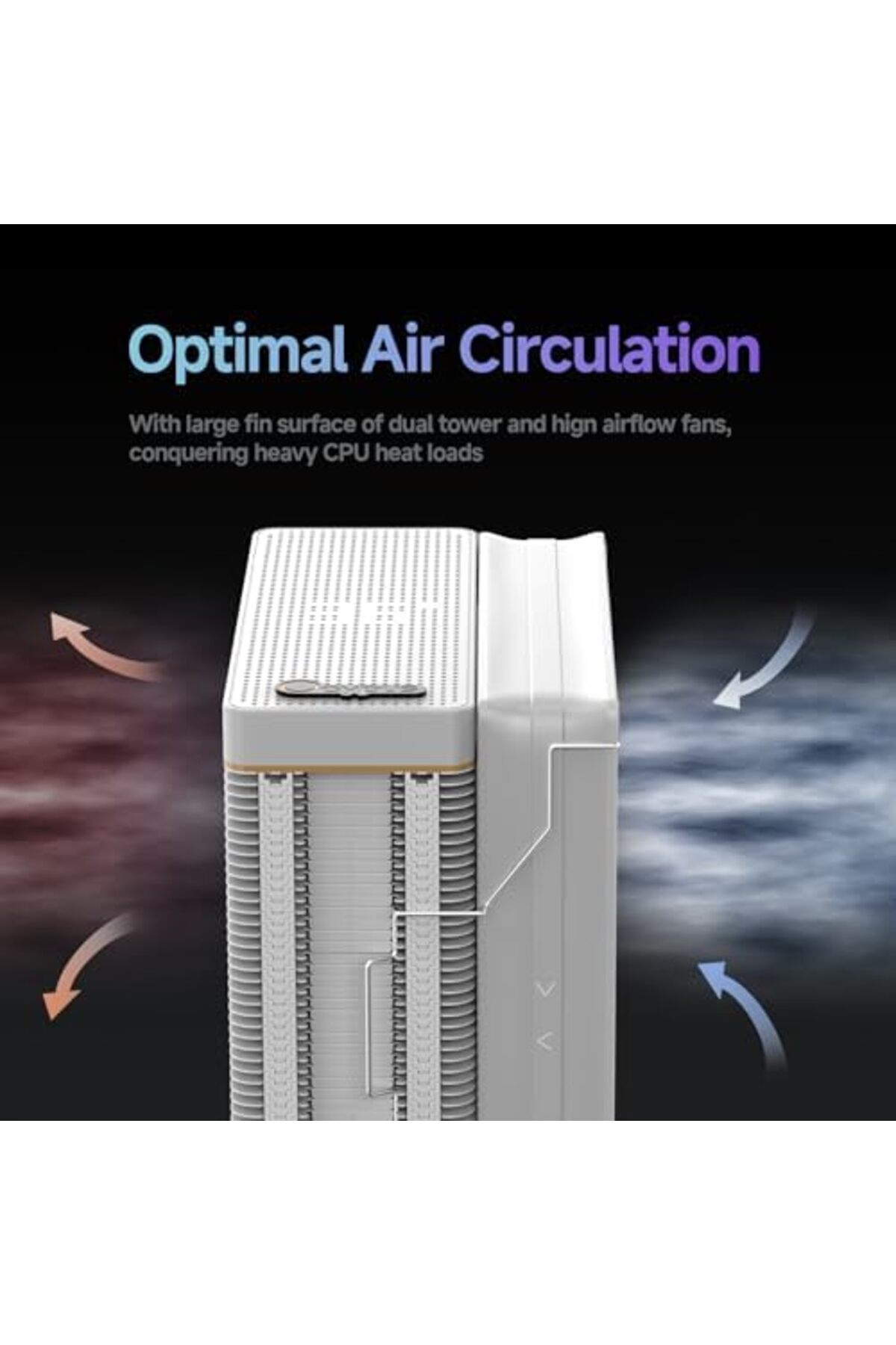 Generic-Ocypus Iota A40 CPU Air Cooler Single Tower CPU Cooler with Digital Display, 4 Heat Pipes, Silent 12 8