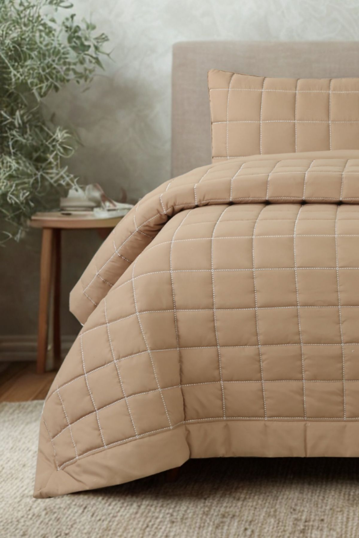 ZEBRACASA-Alora Double Bedspread Set / Brown 3