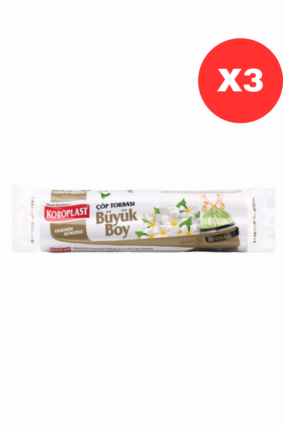 Koroplast-أكياس قمامة كبيرة الحجم معطرة بالياسمين 10 قطع X3 1