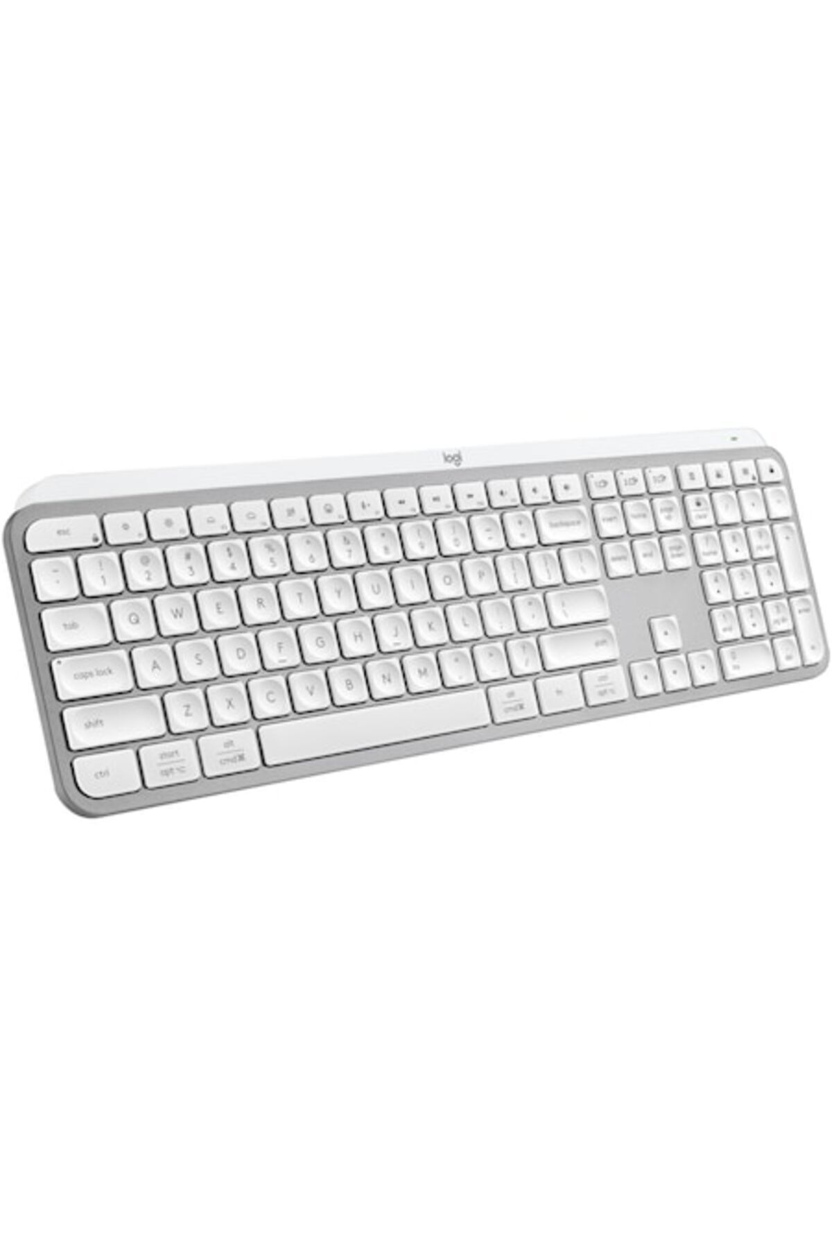 logitech-MX Keys S Wireless Keyboard, Illuminated, 2.4GHz & Bluetooth, USB-C, US INTL Layout, Pale G 1