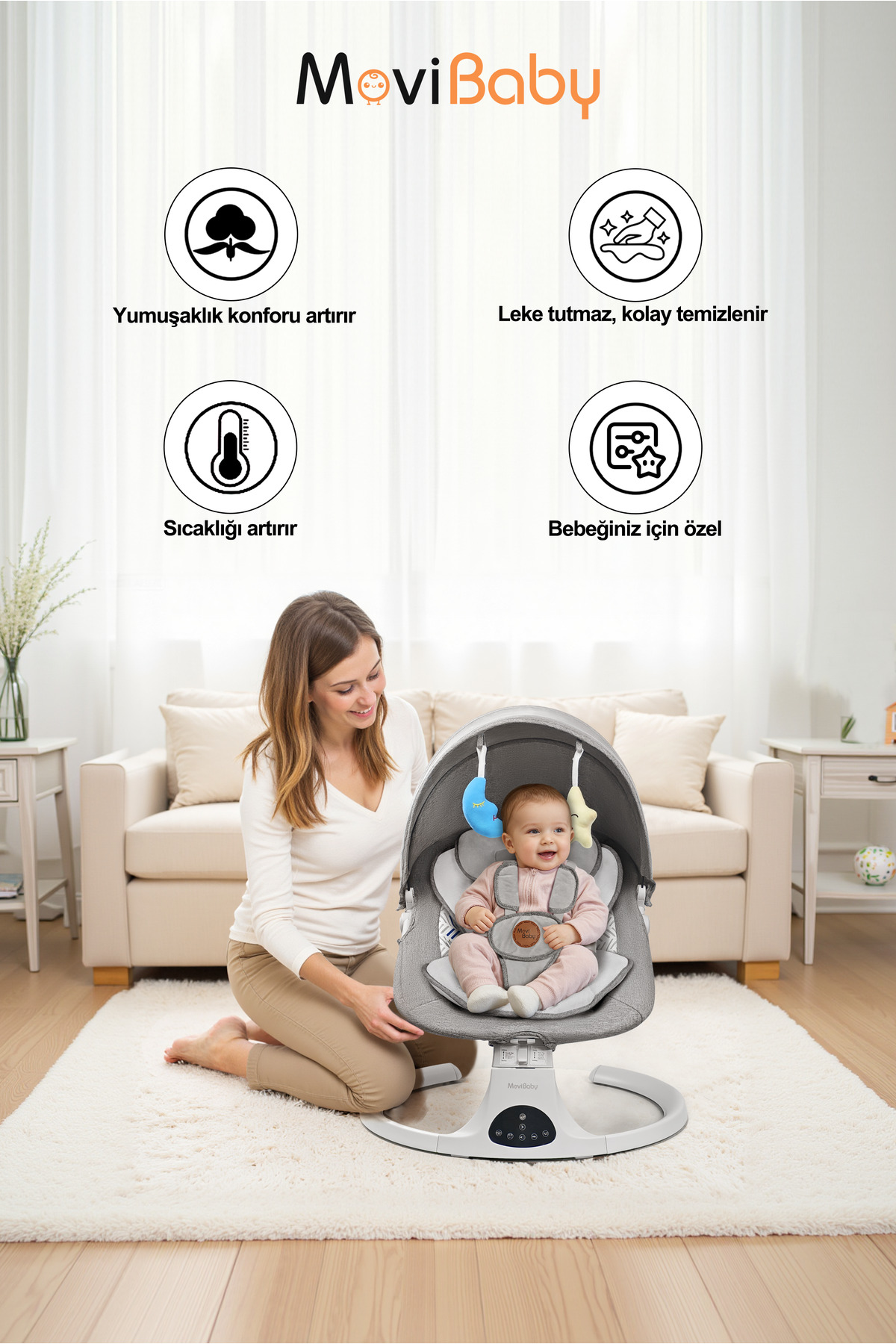 Livenzi Movibaby Uyumlu Bebek Konfor Destek Pedi fotoğrafı 2 (önizleme)