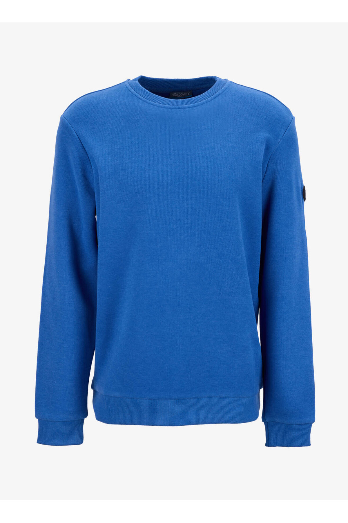 دیسکاوری اکسپدیشن سویشرت مردانه ساده و راحت، یقه گرد، طرح نیلی ملانژ، مدل D5WM-SWT3940