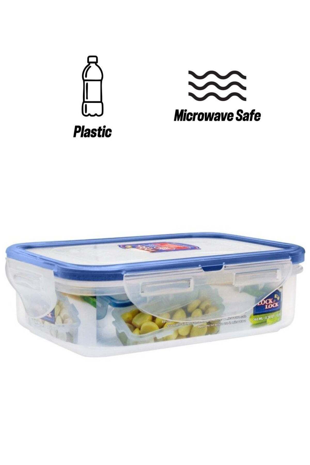 Generic-LocknLock Lock & Lock Air Tight Rectangular Short Food Container 360ml 1