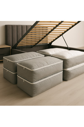 Handyol 6 Adet Büyük Boy Bazaaltı Kalın Kumaş Hurç Kazak Yastık Çok Amaçlı Yo...