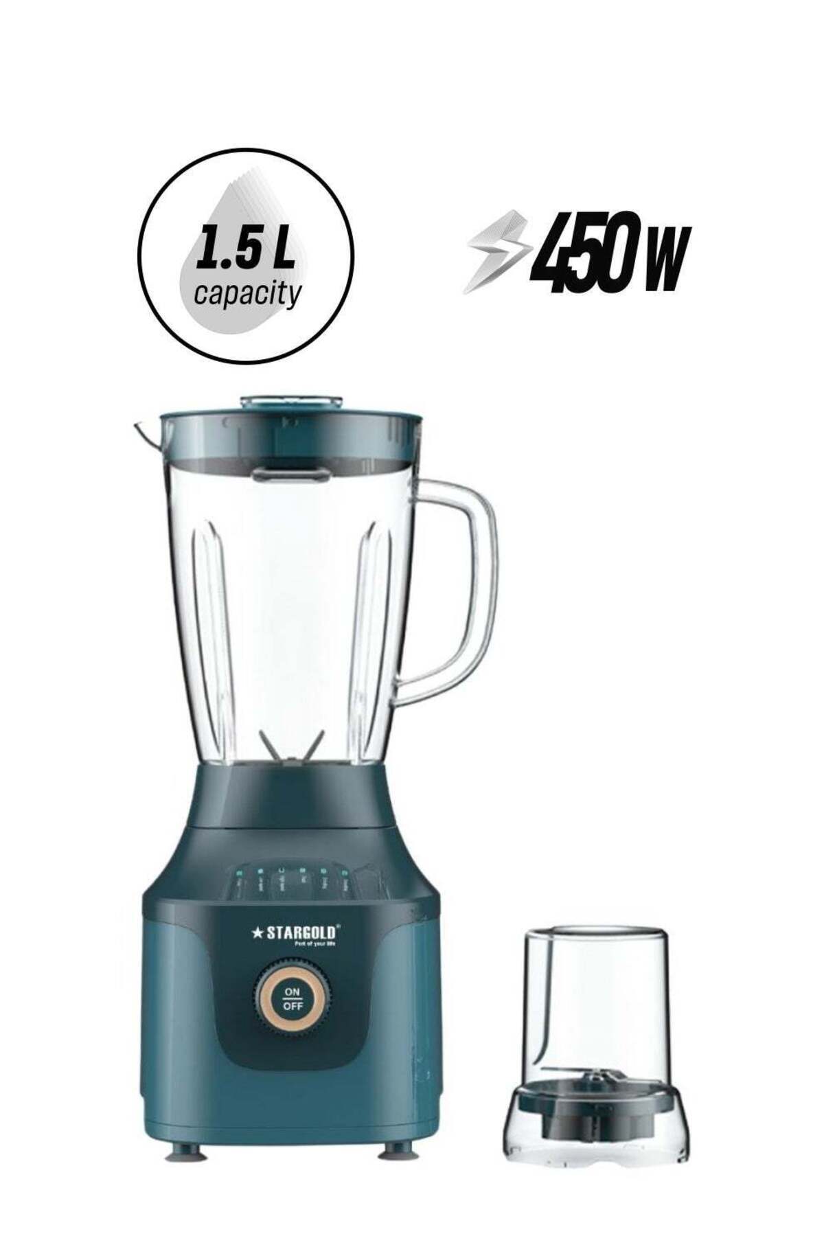 Generic-Stargold 2 in 1 Blender 1.5L Unbreakable Jar and Grinder 2 Speed Settings Blender 450W 1