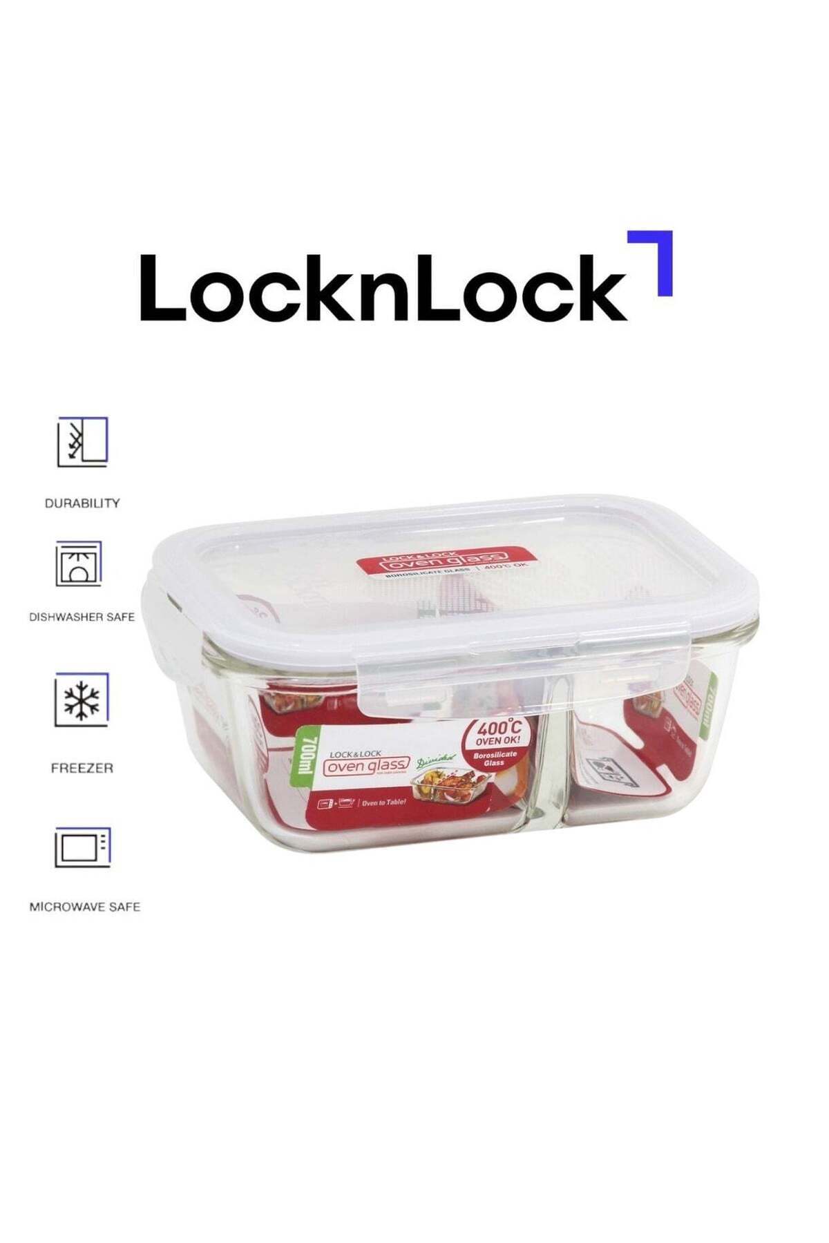 Generic-LOCK & LOCK LocknLock 950 Oven Glass Rectangular Container with Divider â€“ Durable, Microwave Safe 1
