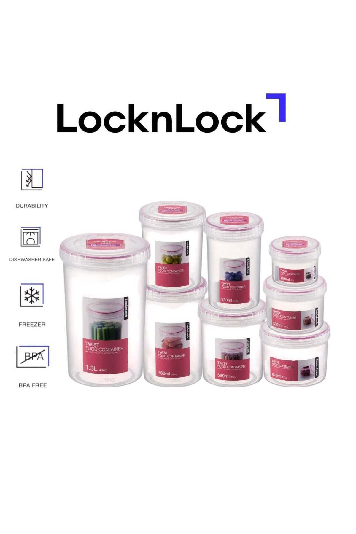 Generic-LocknLock LocknLock Twist Food Container Pack â€“ Airtight & Versatile Storage Solution 1