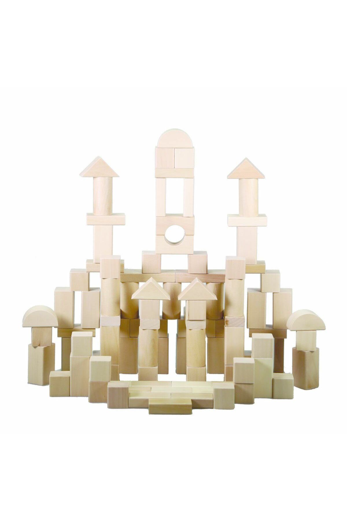 paraply CS-8831 Natural Ahşap Blok Seti 100 Parça -Chiva Kız Çocuk Erkek Çocuk Oyuncak Eğitici Oyuncaklar fotoğrafı 2 (önizleme)