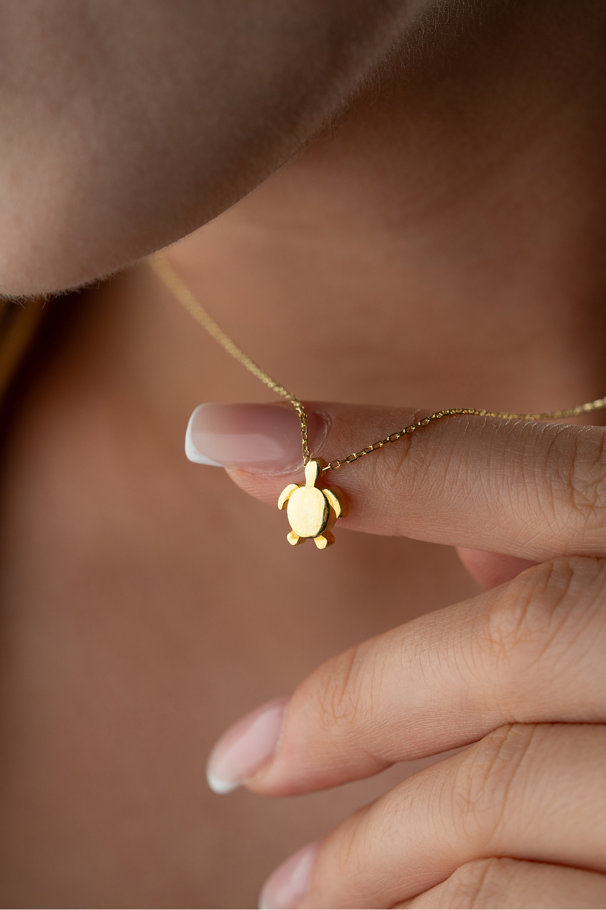 Silvano Jewelry 925 Ayar Gümüş Kaplumbağa Kolye görsel 2