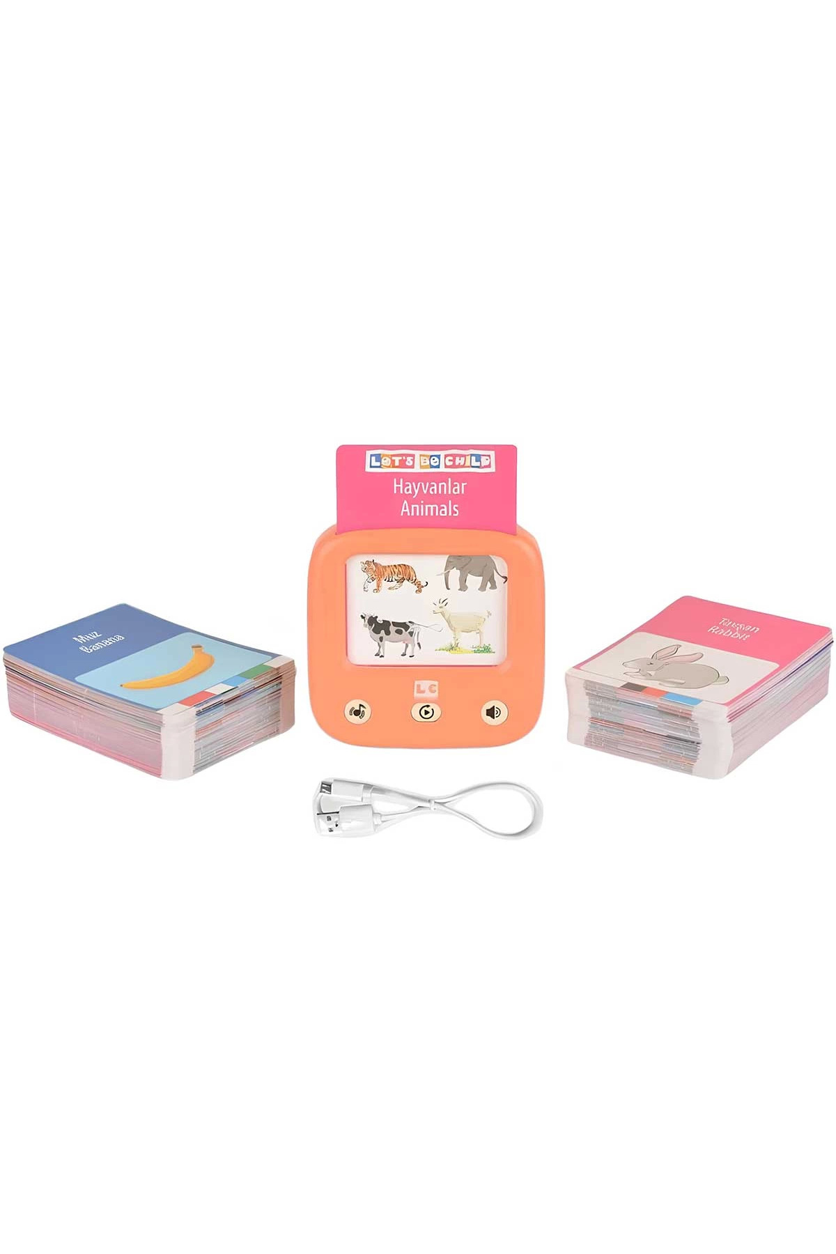 AMALFİ LC Öğretici Türkçe İngilizce Konuşan Flash Kartlar 31050 Kız Erkek Çocuk Oyuncak Öğretici Oyuncaklar fotoğrafı 3 (önizleme)