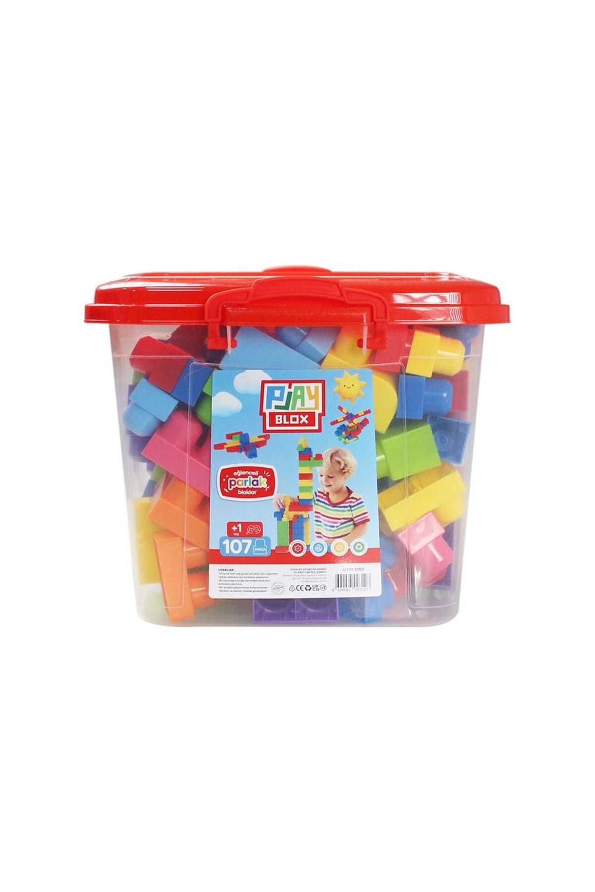 paraply Play Blox Yapı Oyuncakları 107 Parça Kovalı Parlak Renkler Mega Blok Seti 3103 Kız Çocuk Erkek Çocuk fotoğrafı 4 (önizleme)