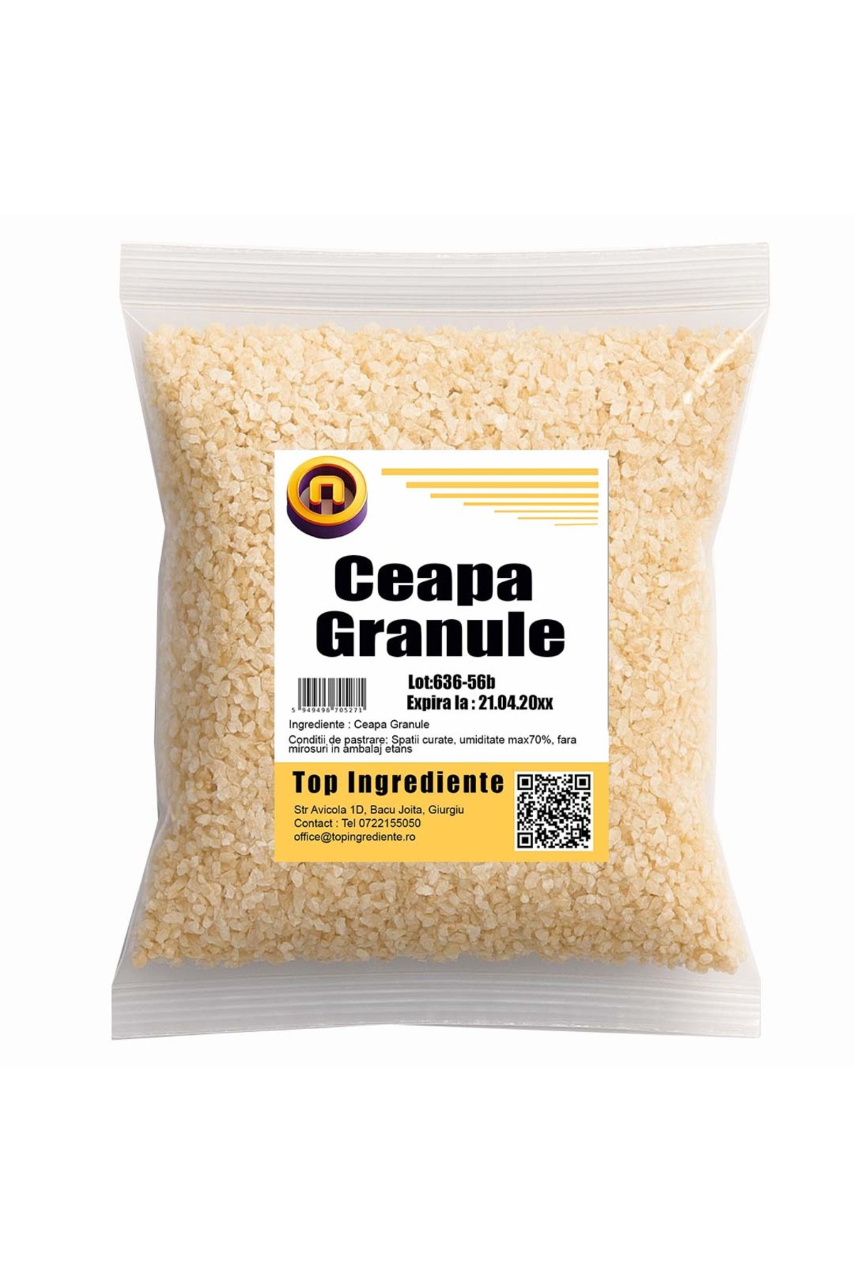 Top Ingrediente Dehydrated Onion Granules - 250g
