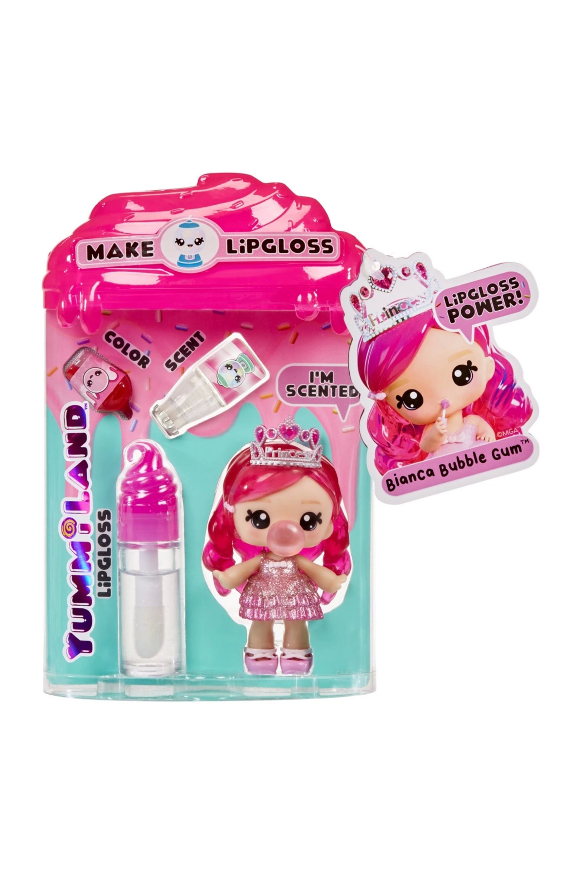 OMZ Kız Çocuk Oyuncak Yummiland Bianca Bubblegum Bebeği ve Dudak Parlatıcısı Erkek Çocuk Oyuncak Eğitici