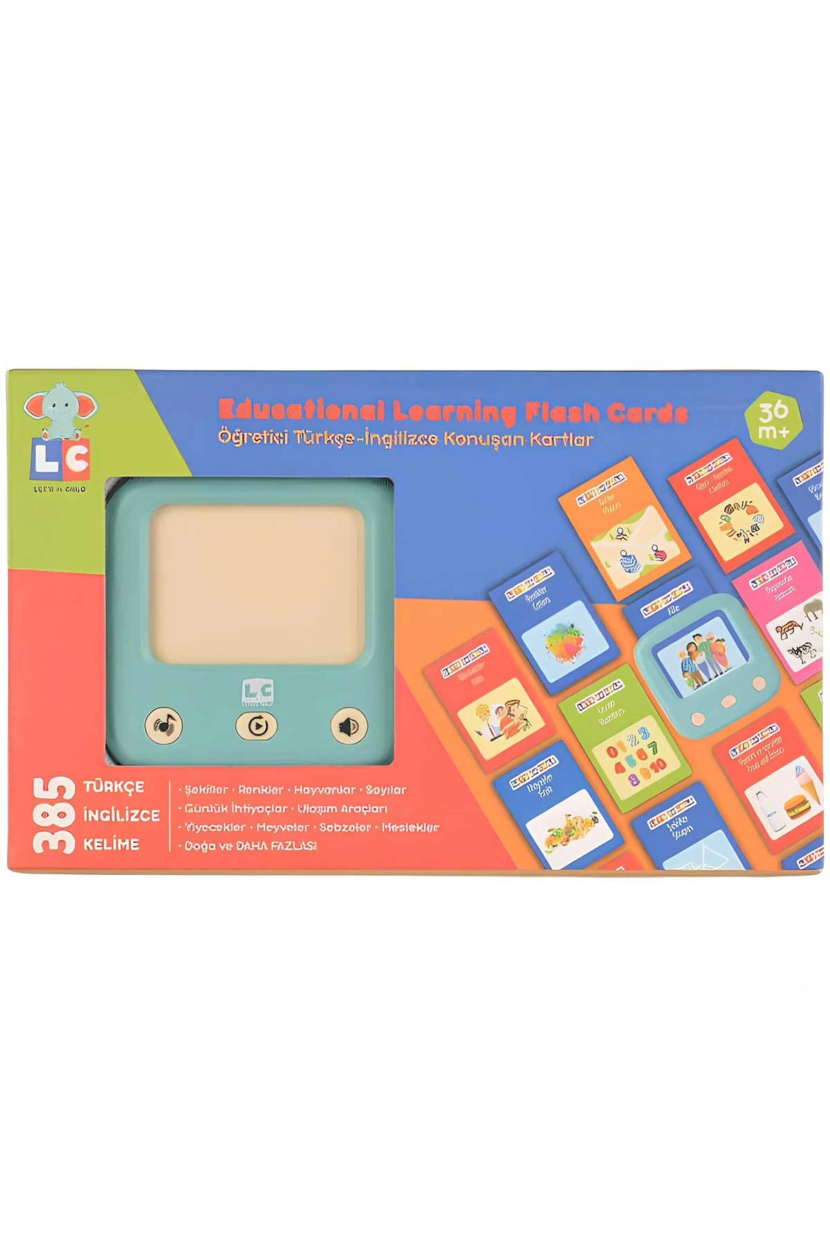 AMALFİ LC Öğretici Türkçe İngilizce Konuşan Flash Kartlar 31050 Kız Erkek Çocuk Oyuncak Öğretici Oyuncaklar fotoğrafı 2 (önizleme)