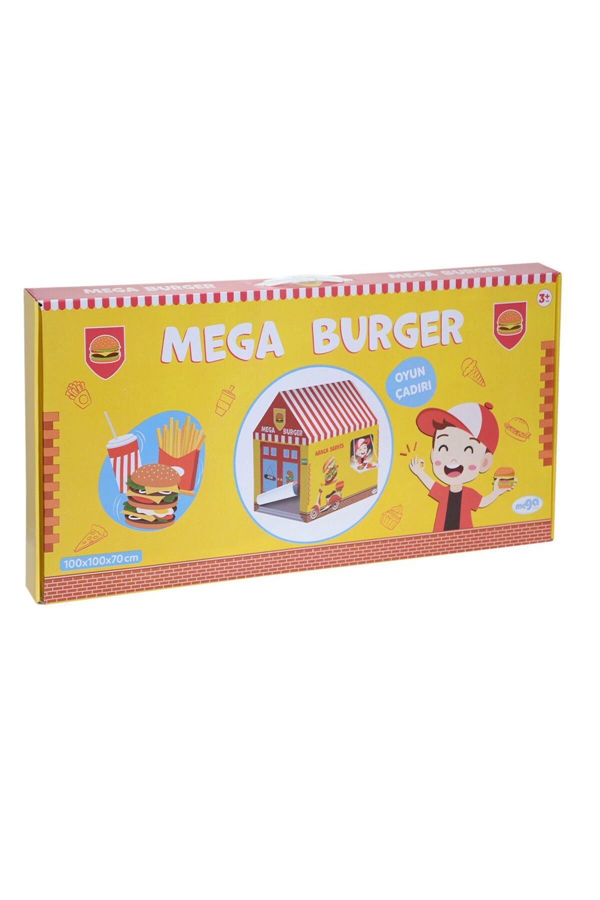paraply Mega Burger Oyun Çadırı Kız Çocuk Erkek Çocuk Oyuncak Eğitici Oyuncaklar fotoğrafı 2 (önizleme)