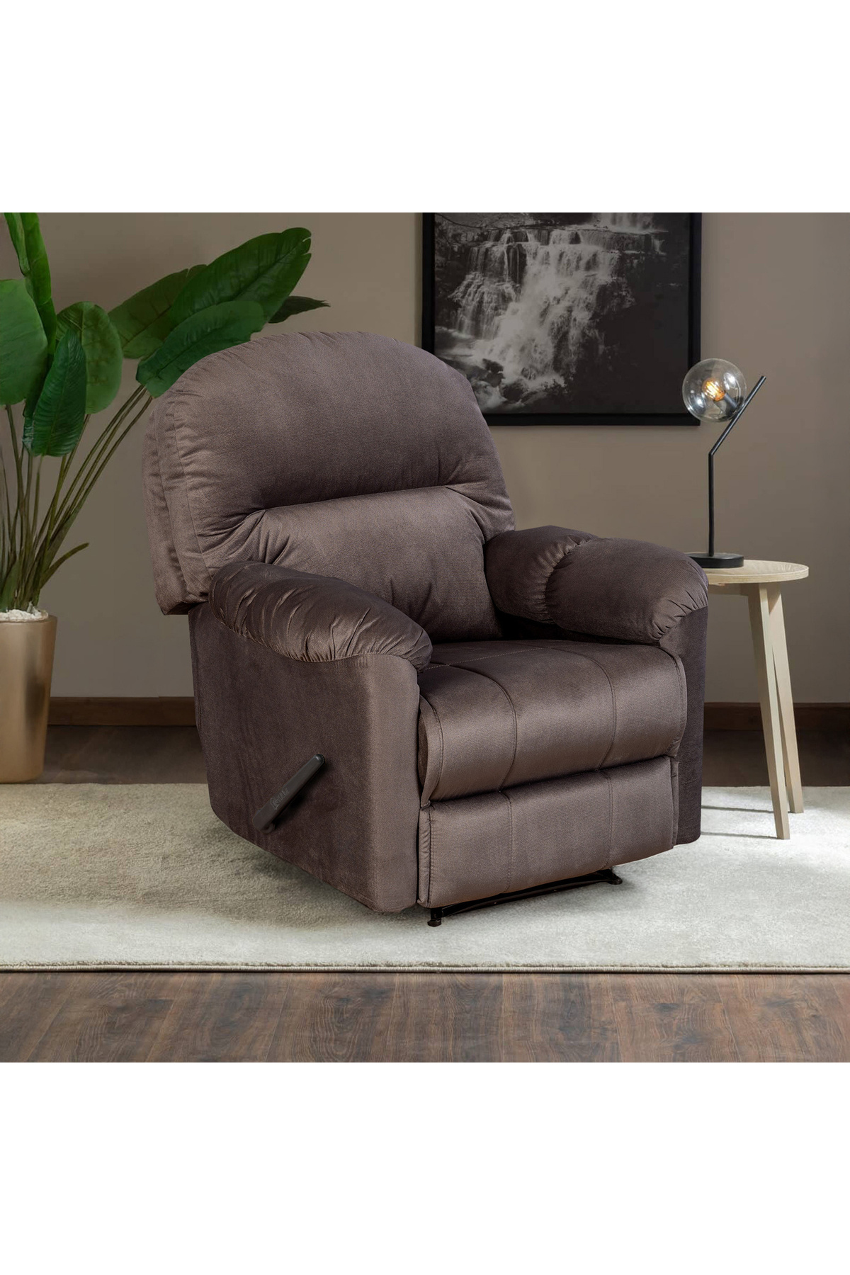 Lazy Vibes-Recliner Chair Sky, Rocking & Rotating, Velvet 1