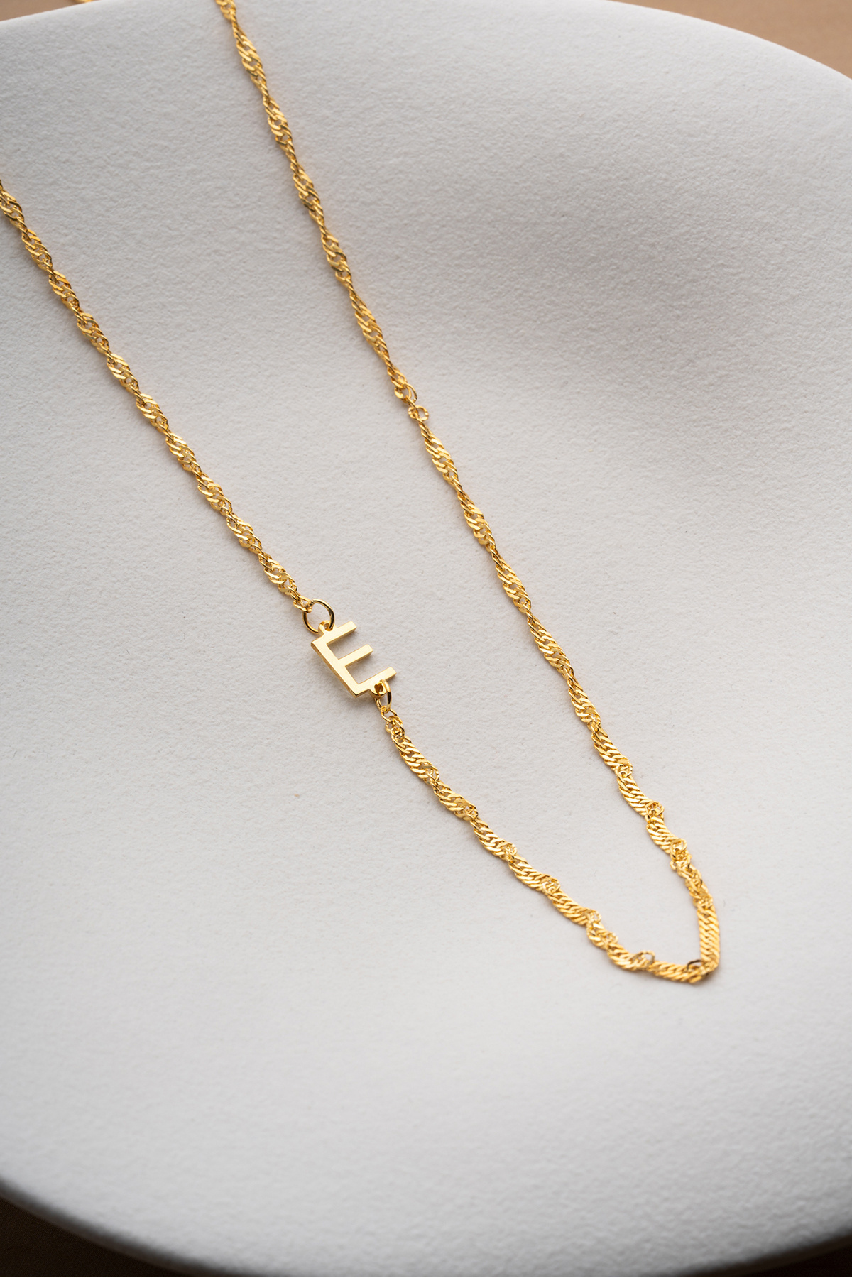Silvano Jewelry 925 Ayar Gümüş Singapur Harf Model Kolye görsel 5