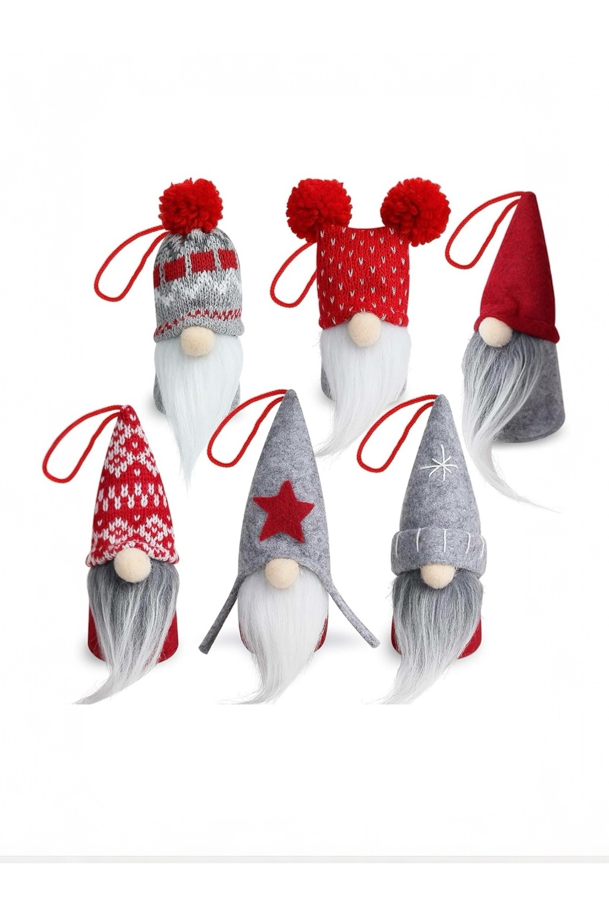 Yenigeldi-6Pcs Gnome New Year Christmas Luck Dwarf Ornament Decoration New Year Tree and Table Ornament 1