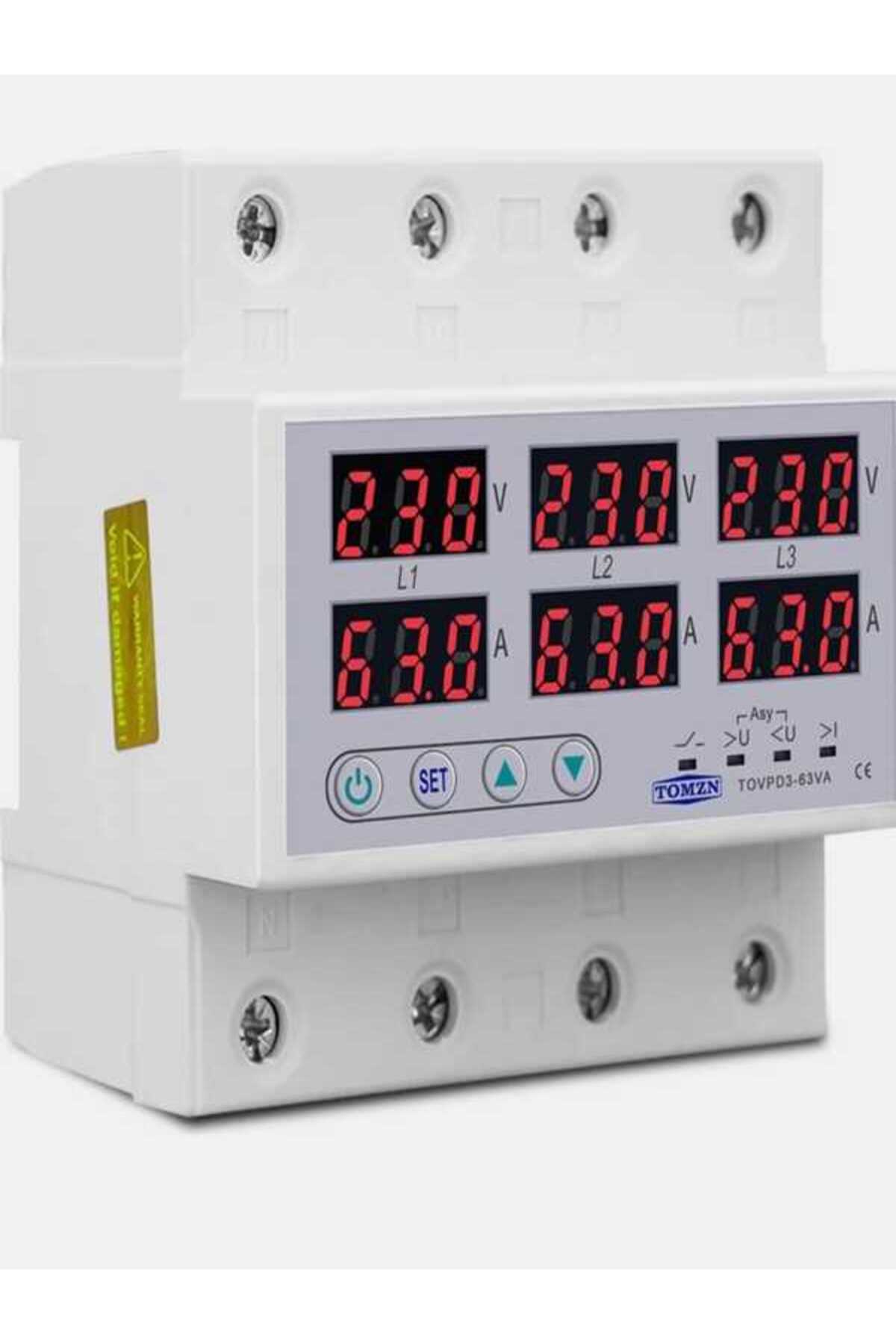 TOMZN 3 Phase Voltage and Current Protection Relay Three-Phase Voltage ...