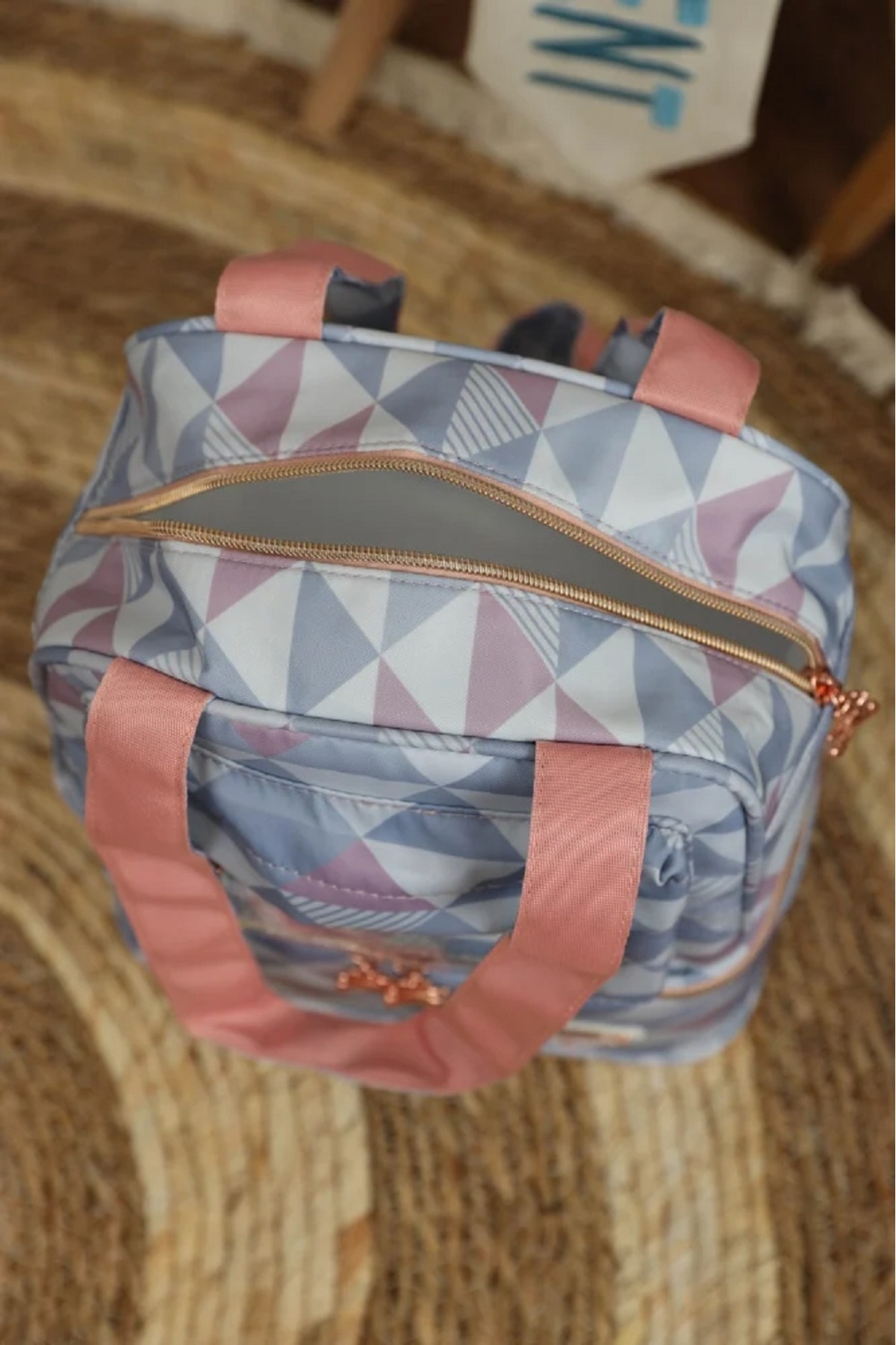 Fun Moment-High-quality material double-layer baby diaper bag with large capacity and multi-function design 5