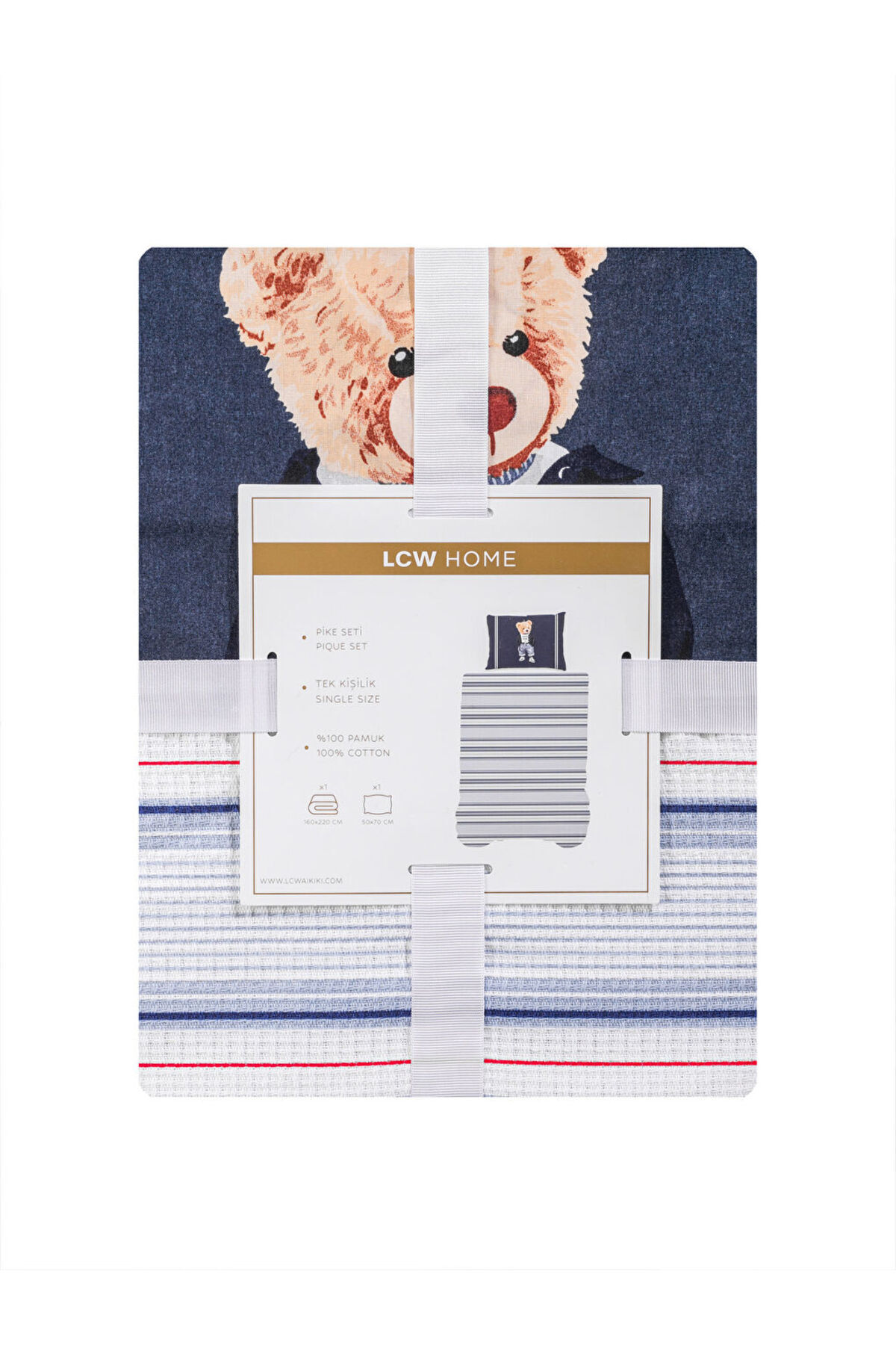 LC Waikiki-Create Your Style from Uzg Store |   Bear Teddy Printed Single Pique Set 1