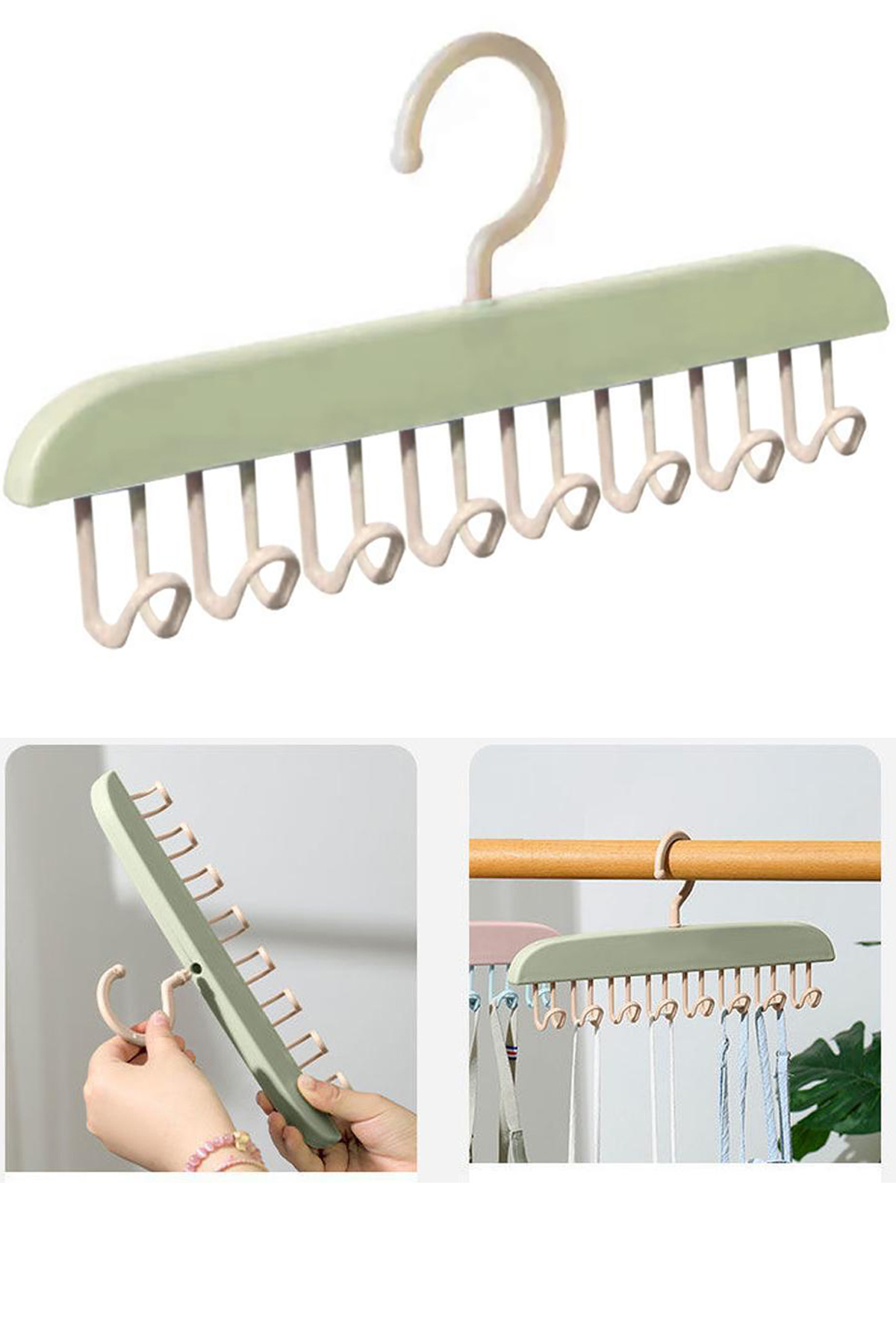 Mikasso 8 Kancalı Çok Amaçlı Yapışkanlı Askı İç Çamaşırı Banyo Askısı Turuncu fotoğrafı 7 (önizleme)