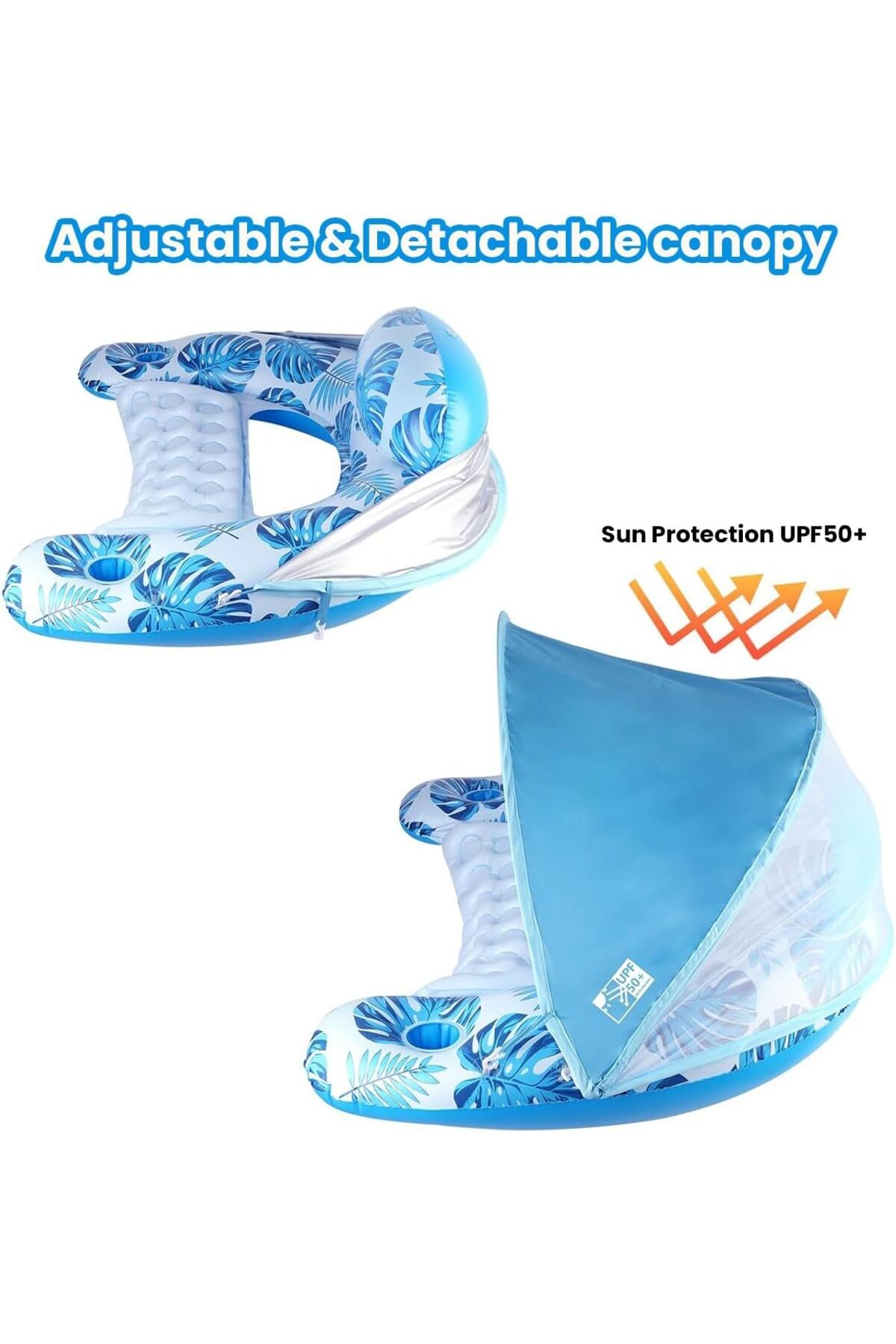 erorex-Inflatable Pool Floats Adult 4 1 Multi Purpose Pool Float Rafts Water Hammock Pool Floats Adults 3