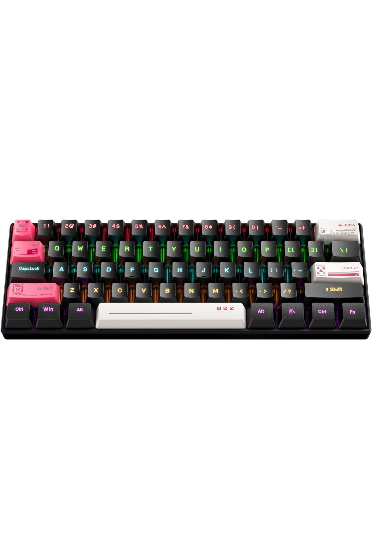 erorex-Rgb Wired Mechanical Gaming Keyboard 61 Keys Led Backlit Keyboard Ip54 Waterproof 1.2M Usb Wired 1