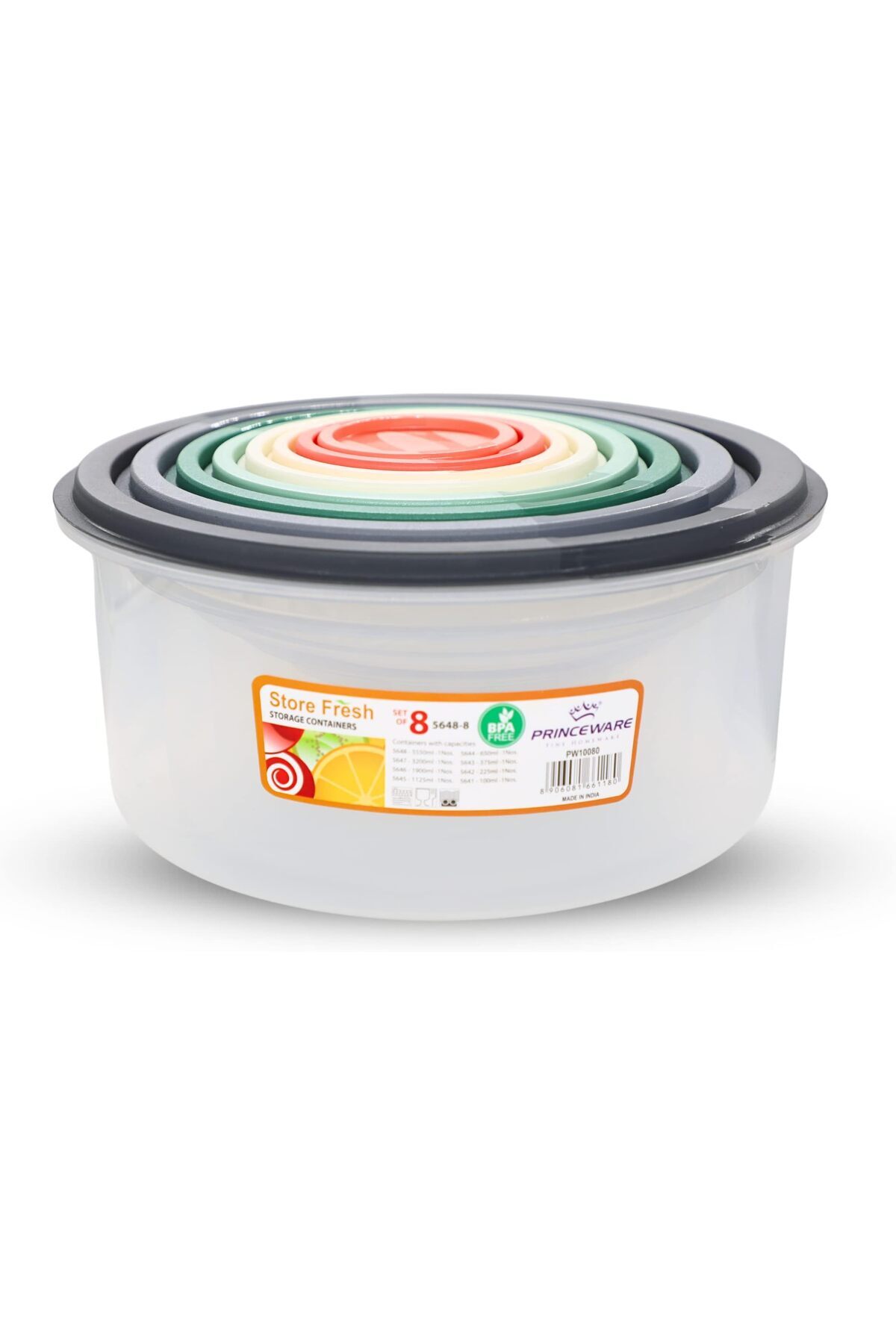 erorex-Plastic Container 100 Ml, 225 Ml, 375 Ml, 650 Ml, 1125 Ml, 1900 Ml, 3200 Ml, 5550 Ml | 8 Pieces, 1