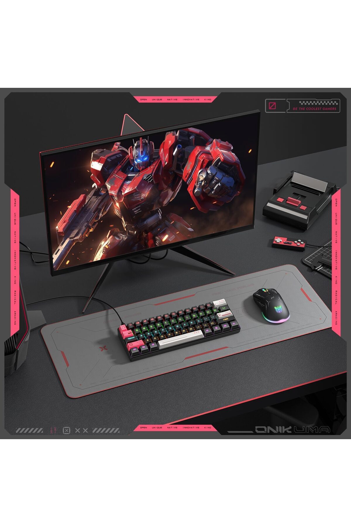 erorex-Rgb Wired Mechanical Gaming Keyboard 61 Keys Led Backlit Keyboard Ip54 Waterproof 1.2M Usb Wired 7