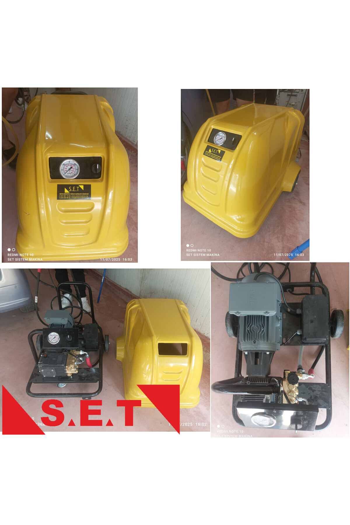 S.E.T 2000 - 200 BAR PROFESYONEL YÜKSEK BASINÇLI YIKAMA MAKİNASI 380 V 7,5 HP