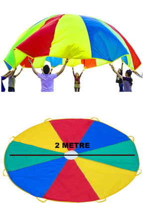 Leiste Paraşüt Gökkuşağı Aktivite Gelişim Anaokulu Grup Bahçe Oyunu Paraşüt T...