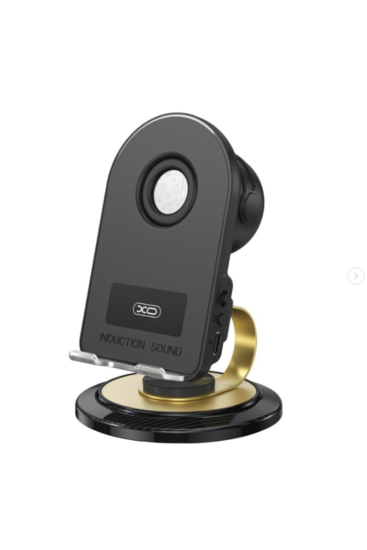 REDz Accessories-Bluetooth Speaker with Amplifier, XO F68, Smart Sensor and 360° Rotating Phone Stand, Black 1