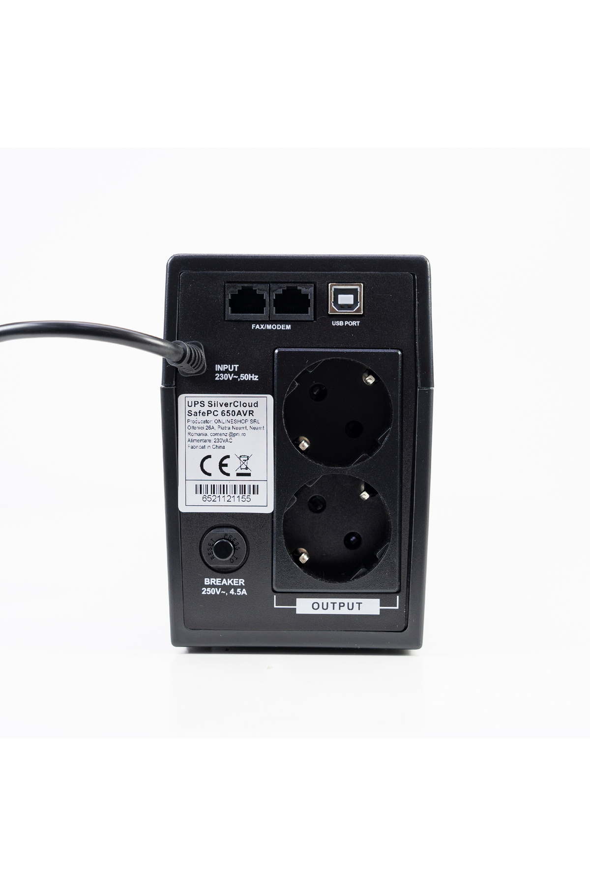 SilverCloud-UPS SafePC 650AVR power 360W LCD screen PC monitoring software 7