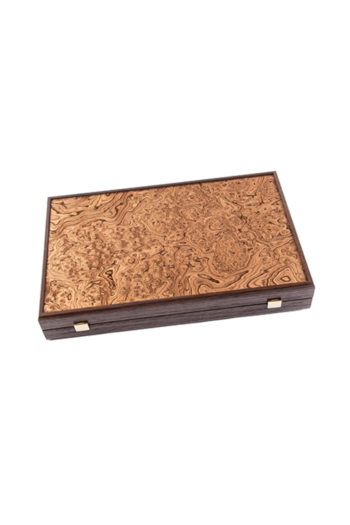 Manopoulos-Backgammon Premium board in burnt walnut and wenge and oak dots 2