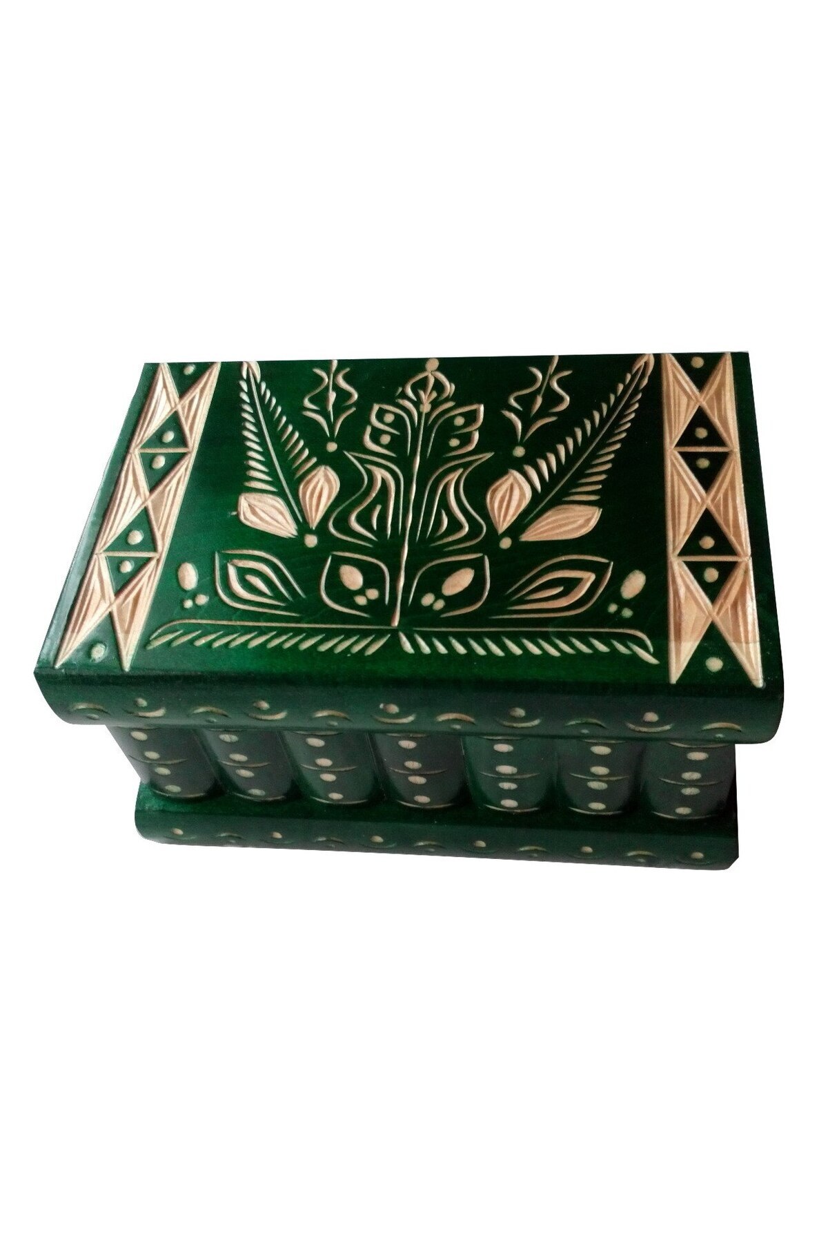 AZI-Puzzle Box with Hidden Key, Secret Box in Green Color 5