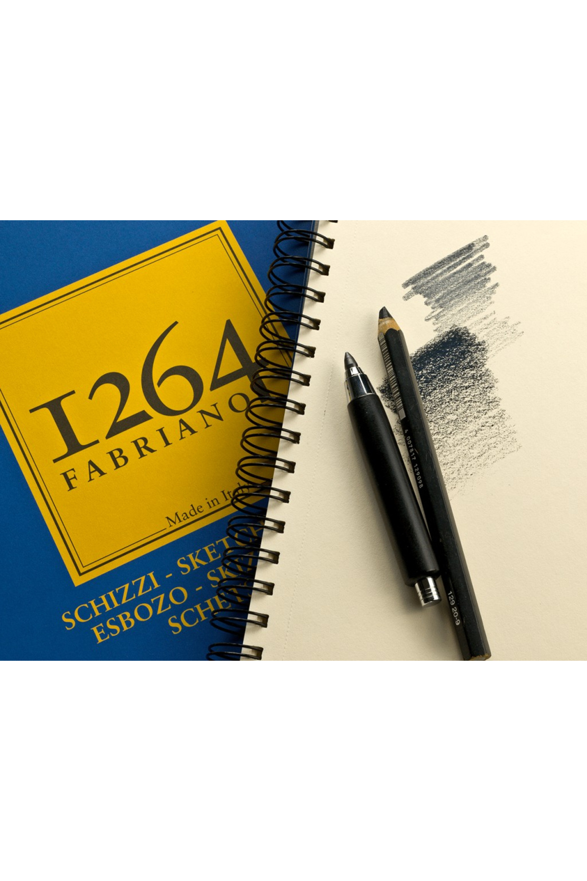 Fabriano-Drawing pad 1264 Schizzi, A5, 90gr, 60 sheets, with spiral on the width 2