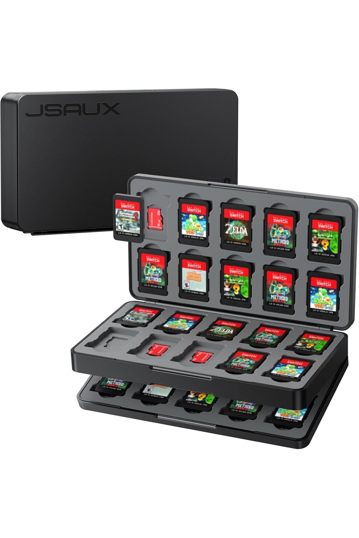 jsaux-Game Card Case Compatible with Nintendo Switch 2 (2025), Switch OLED & Lite, 40-Slot Hard Shel 1
