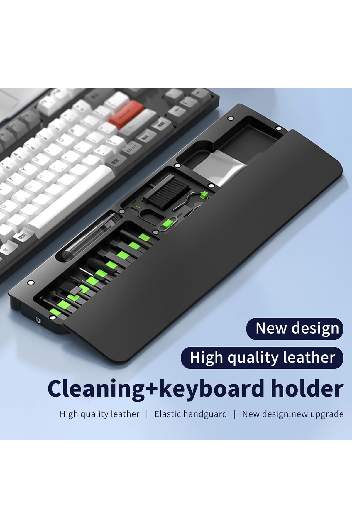 okcsc-Upgraded Electronics Cleaner Keyboard Tray 2-in-1, Computer Screen/Keyboard Cleaning Kit, Clea 3