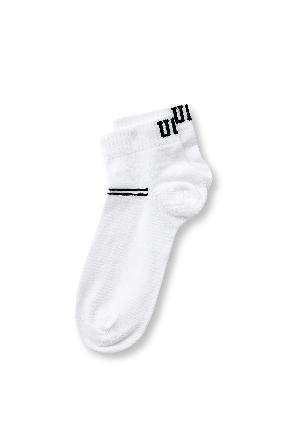 UCLA BRENNUS 3'LÜ Beyaz Kısa Jakarlı Standard Fit Unisex Çorap