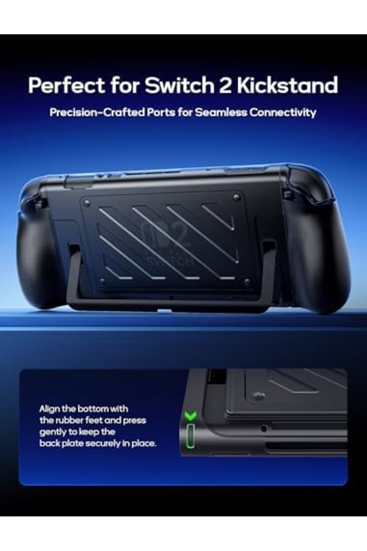 jsaux-Separate Protective Case for Switch 2 | TPU Middle Frame & PC Face Cover | Non-Slip Ergonomic 8